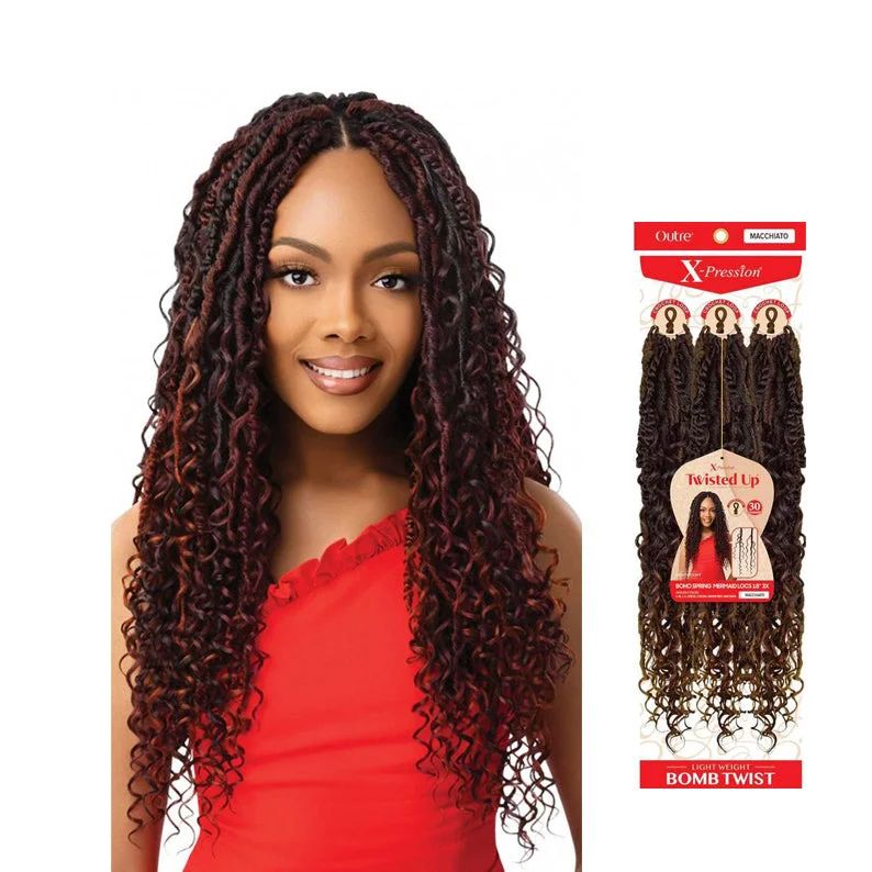 OUTRE X-Pression Twisted Up Crochet Braid 3X Boho Spring Mermaid Locs 18""