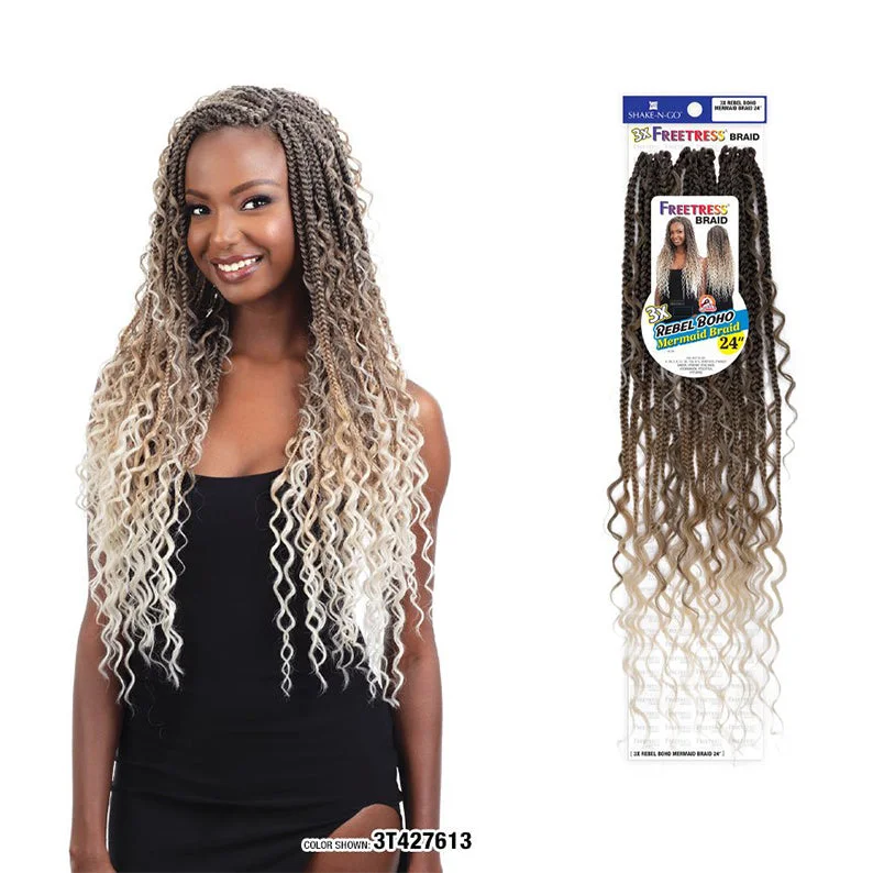 SHAKE N GO Freetress Braid 3X Rebel Boho Mermaid Braid 24""