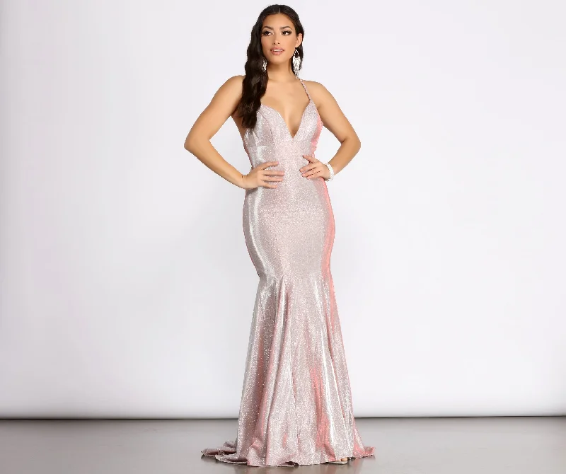 Evita Formal Glitter Mermaid Dress