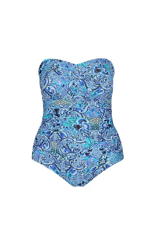 Mermaid Twist Front Bandeau One Piece