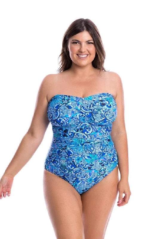 Mermaid Twist Front Bandeau One Piece