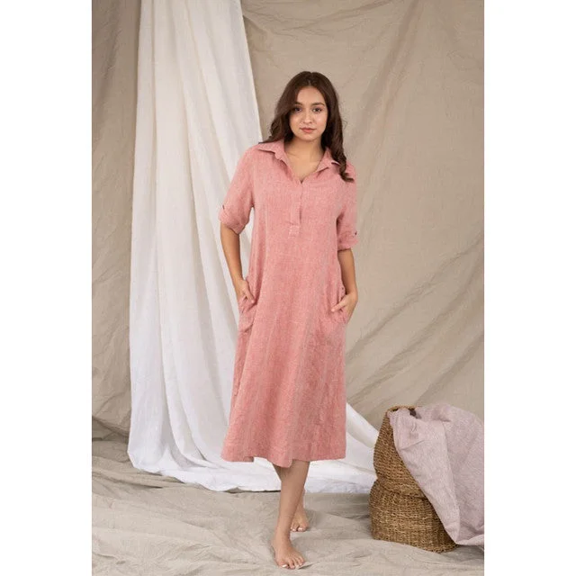 Pure Linen Shirt Dress