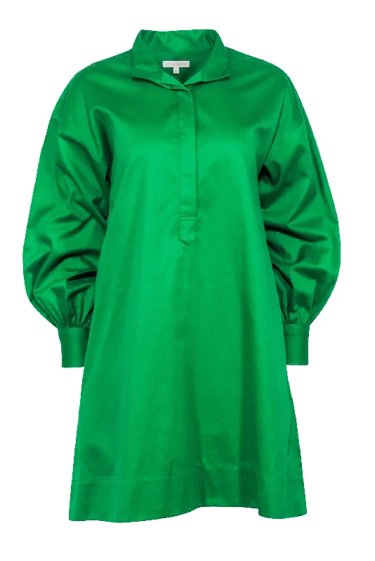 Ann Mashburn - Green Collared Shirt Dress Sz S