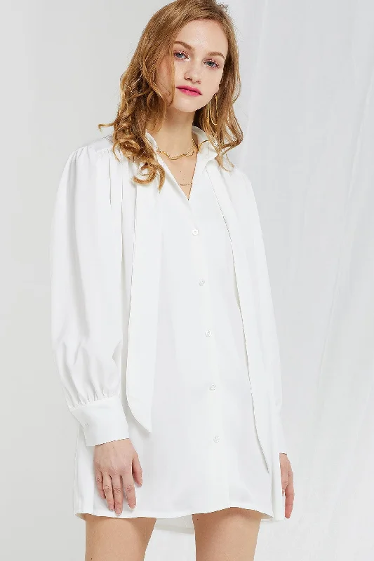 Arden Tie Shirt Dress