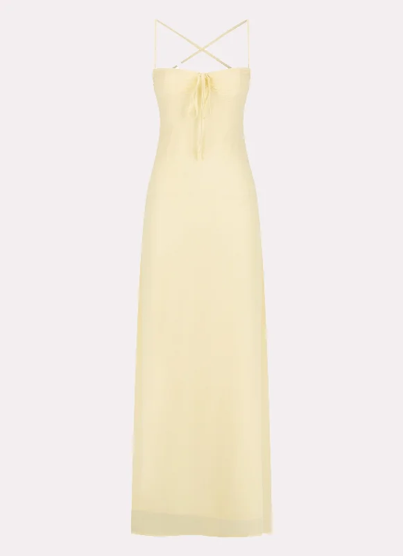 Aveline Bustier Maxi Dress - Yellow