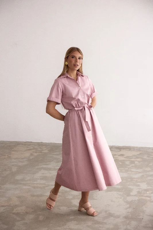 C.Z. Shirt Dress pink