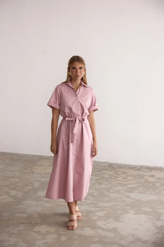 C.Z. Shirt Dress pink