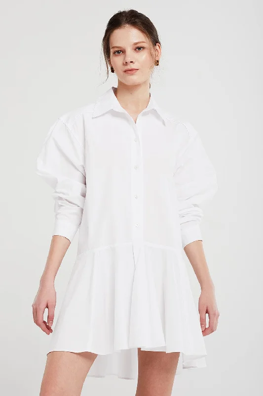 Chloe Flare Hem Shirt Dress