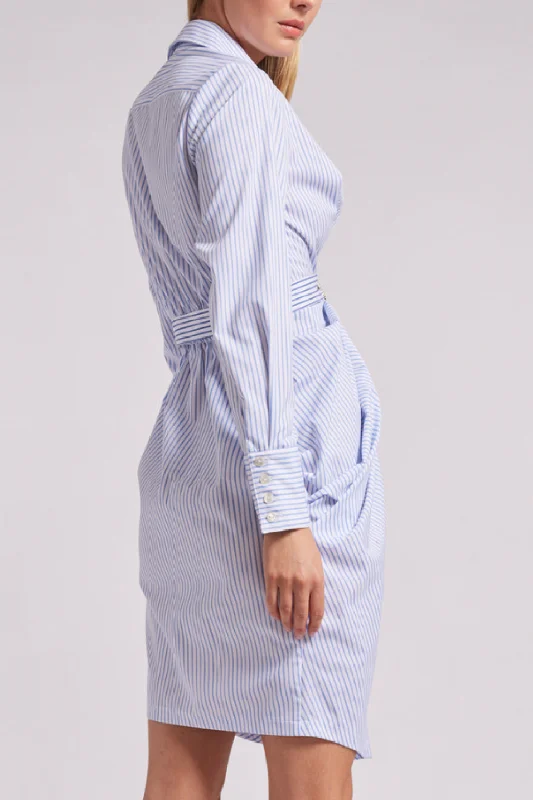 Gloria Pinstripe Shirtdress