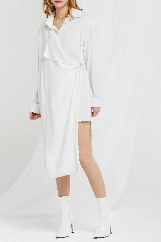 Hera Wrap Layered Shirt Dress