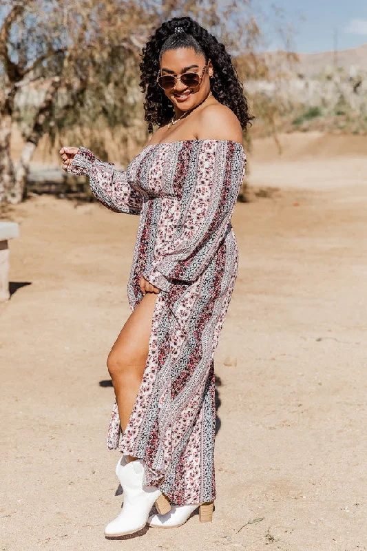 I Hope You Dance Paisley Long Sleeve Maxi Dress FINAL SALE