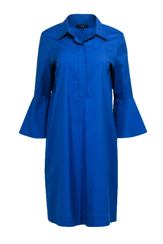 Lafayette 148 - Blue Collared Shirt Dress Sz M