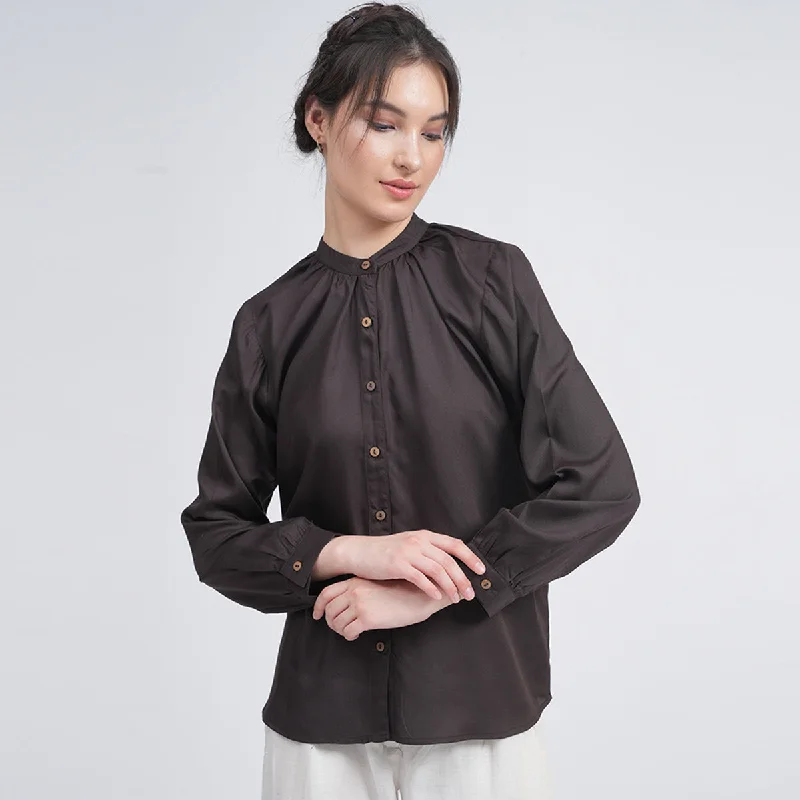 Linen Modal Co Ord Set for Women | Brown & Cream