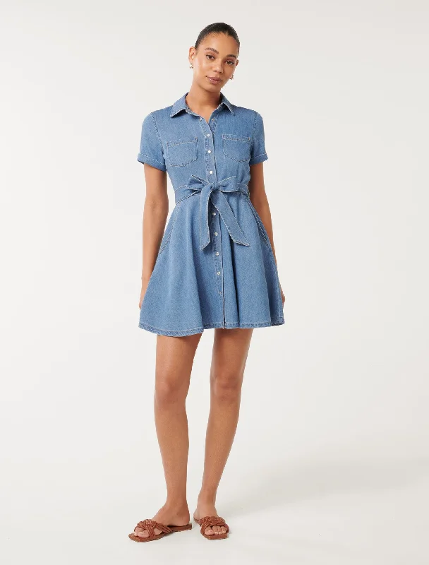 Megan Denim Shirt Dress