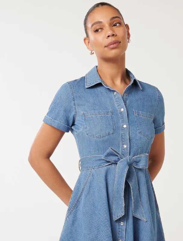 Megan Denim Shirt Dress