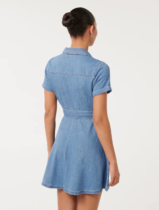 Megan Denim Shirt Dress