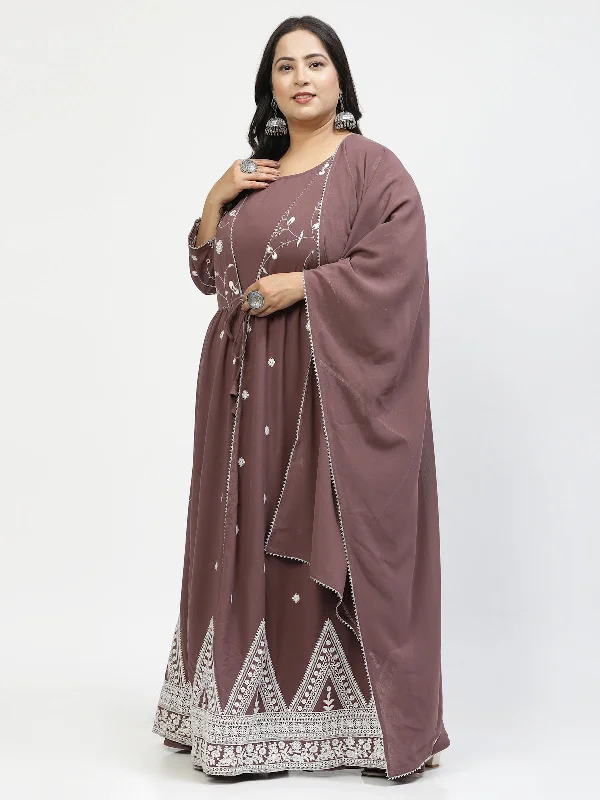 Plus Size Embellished Maxi Dress