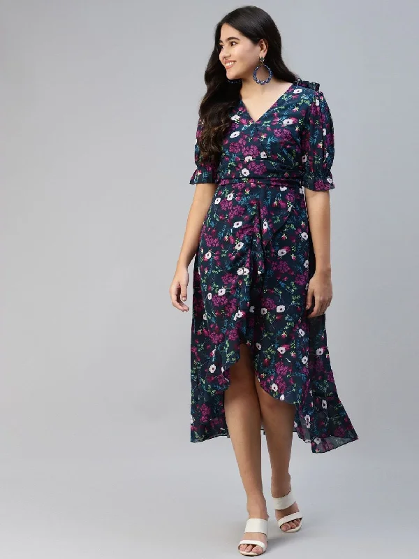 Purple Floral Maxi Dress