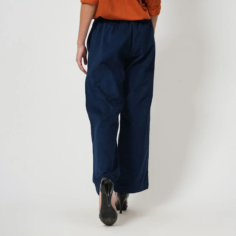 Corduroy Cotton Co Ord Set | Orange & Navy