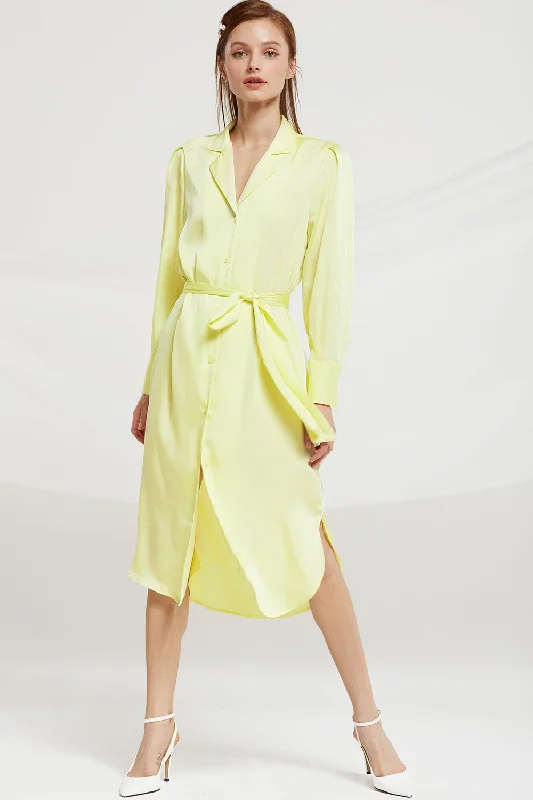 Sylvia Long Shirt Dress w/ Belt