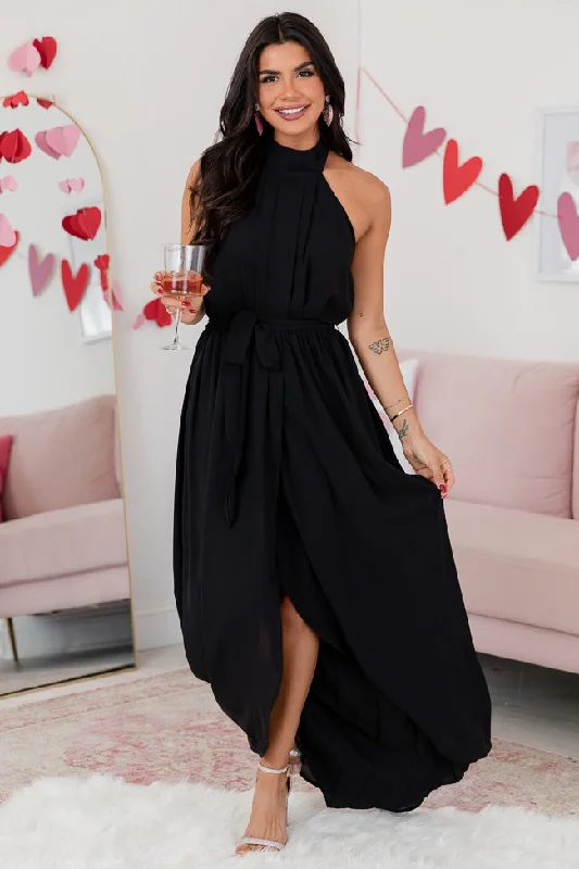 Tell Me About It Black Maxi Dress FINAL SALE