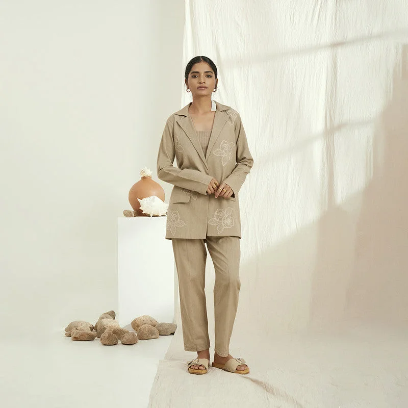 Women Blazer | Linen | Beige