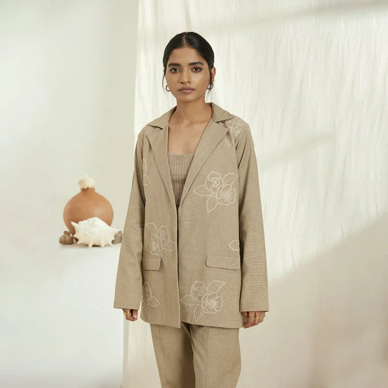 Women Blazer | Linen | Beige