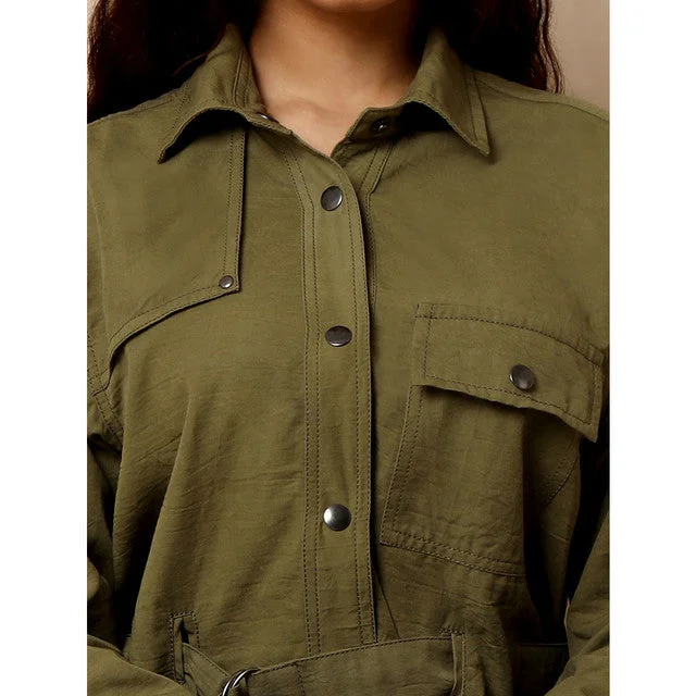 Tencel Shirt Dress | Green