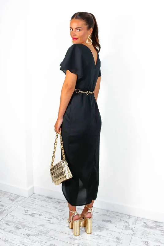 Adore Me - Black Midi Dress