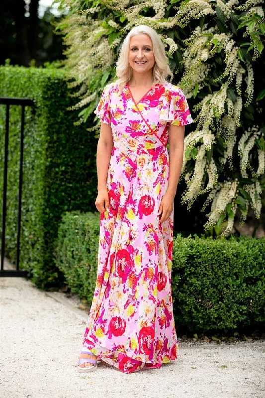 AUGUSTINE (LN) Floral Ness wrap maxi dress! 16