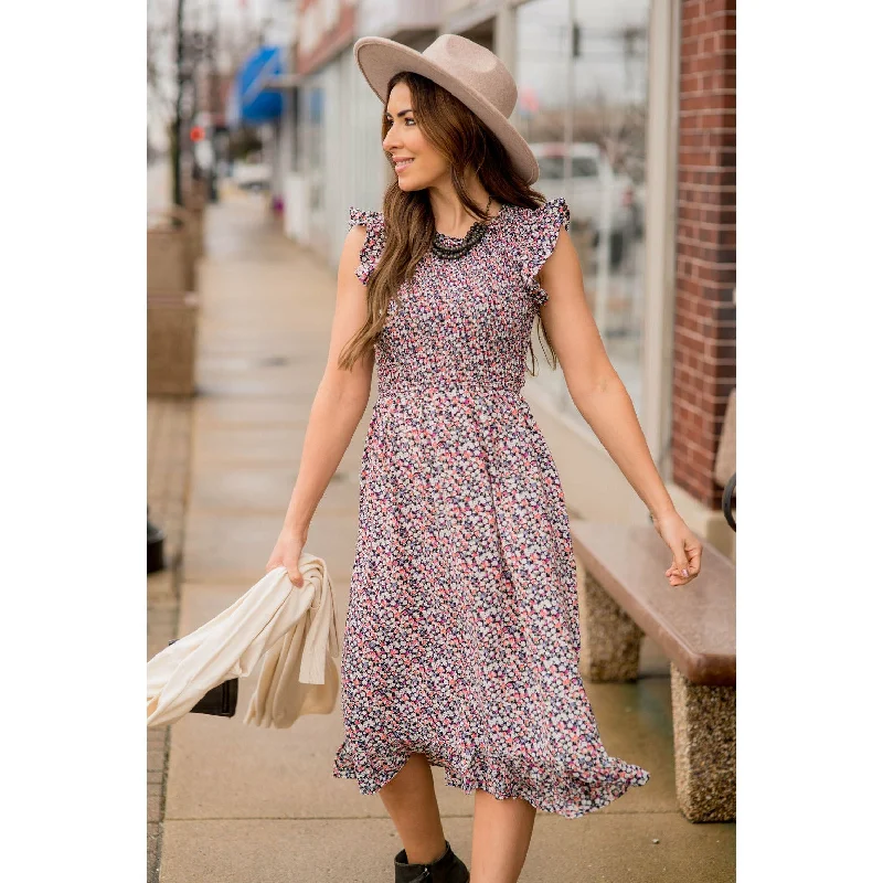 Blooming Floral Midi Dress