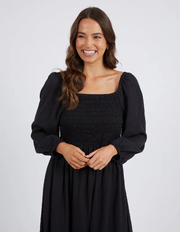 Elm Dusk Midi Dress Black