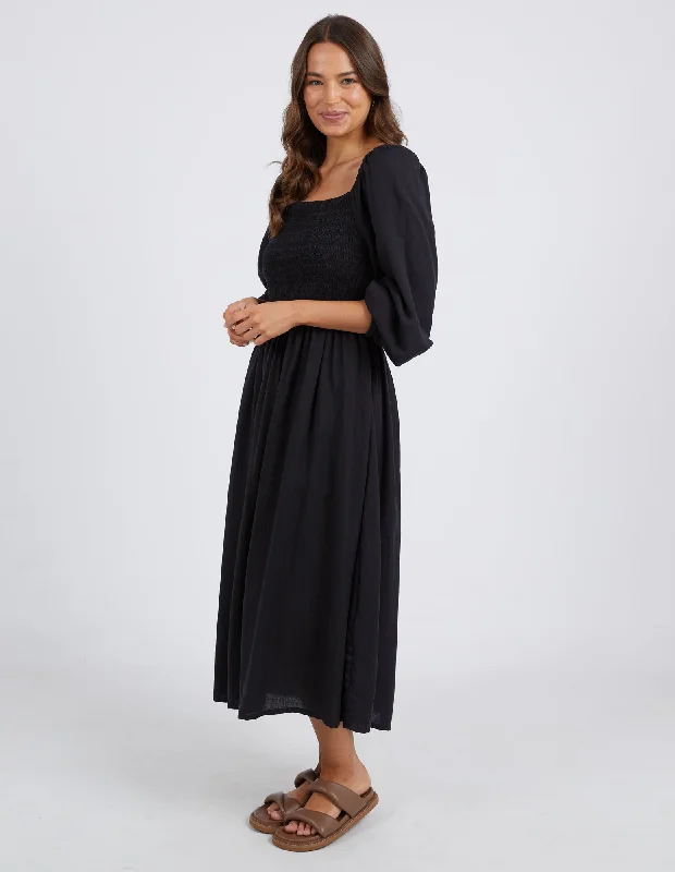 Elm Dusk Midi Dress Black