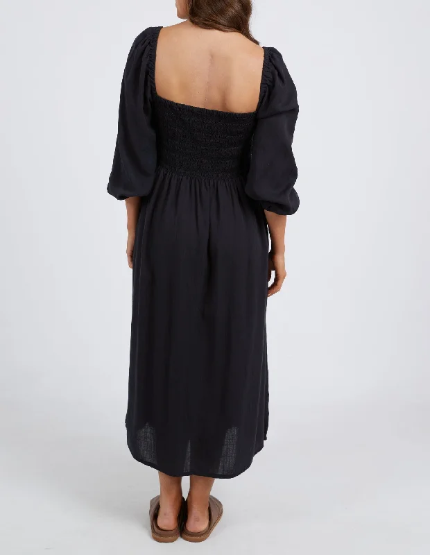 Elm Dusk Midi Dress Black