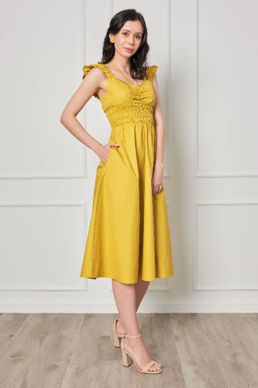 Gisele Ruched Midi Dress