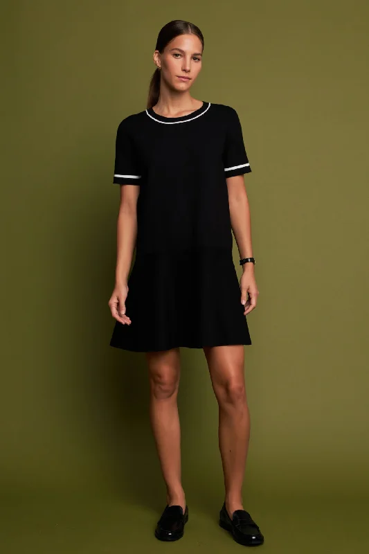 Knit Contrast Mini Dress