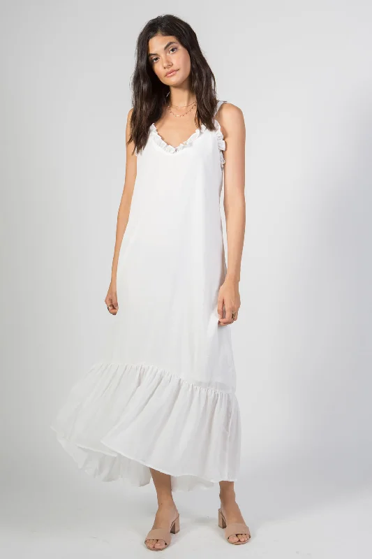 Ruffled Edge Maxi Dress