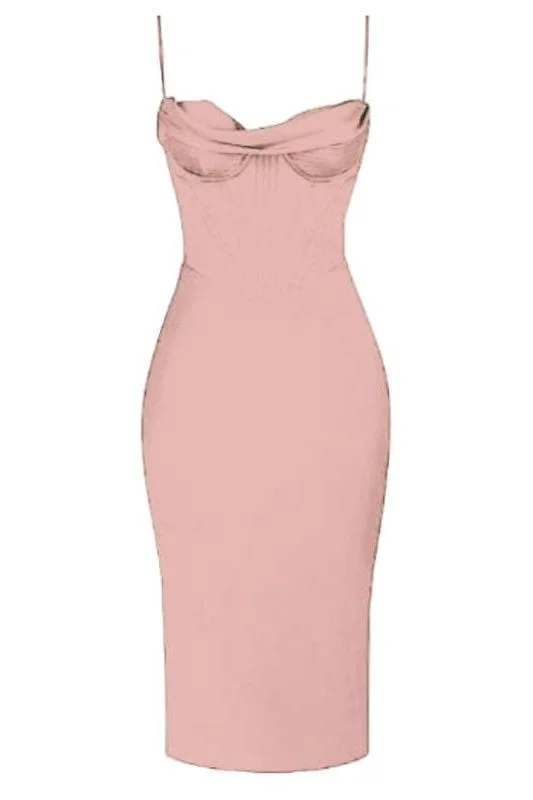 Indi Bodycon Dress - Dusty Pink