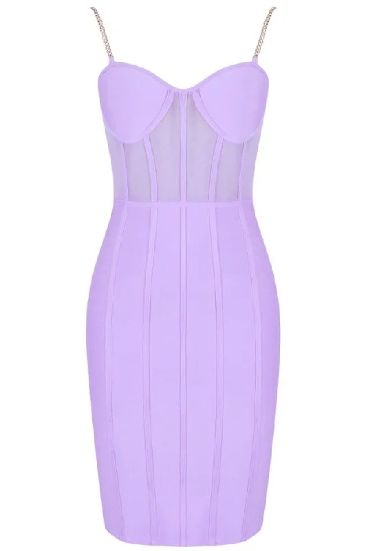 Leah Bodycon Dress - Violet Purple