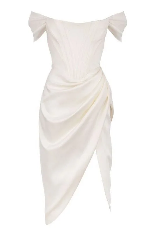 Leona Bodycon Dress - Pearl White