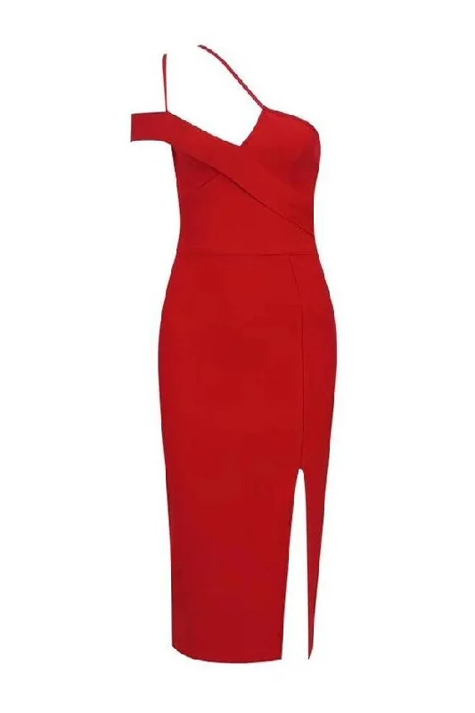 Luna Bodycon Dress - Lipstick Red