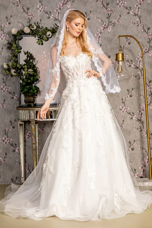 Off Shoulder Cape Sleeve Bridal Gown by GLS Gloria GL3448