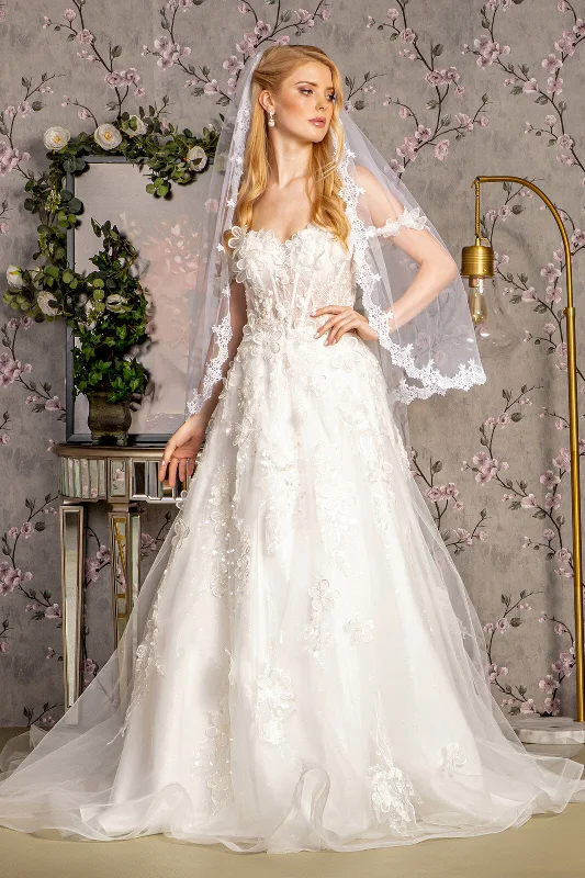 Off Shoulder Cape Sleeve Bridal Gown by GLS Gloria GL3448