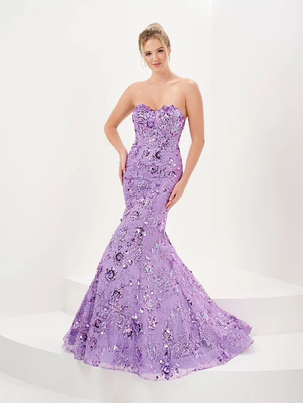 Sequin Strapless Mermaid Dress by Tiffany Designs 16052