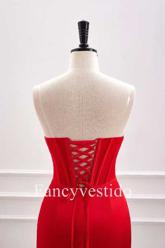 cute-red-pleated-tight-short-homecoming-dress