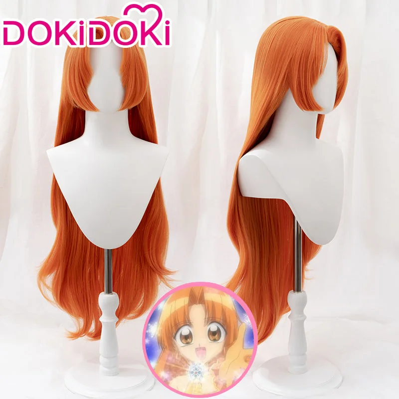 【Ready For Ship】DokiDoki Anime Mermaid Melody Pichi Pichi Pitch Cosplay  Seira Amagi  Cosplay Wig Orange Long Hair