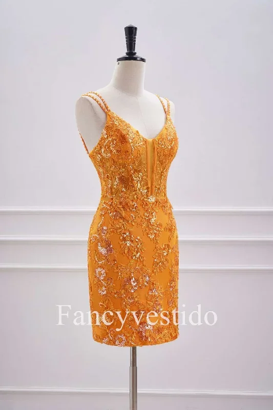 double-straps-orange-sequin-appliques-short-homecoming-dress