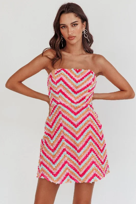 in-paris-embellished-chevron-mini-dress-fuchsia