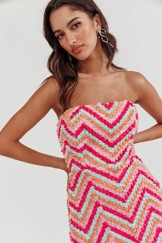 in-paris-embellished-chevron-mini-dress-fuchsia