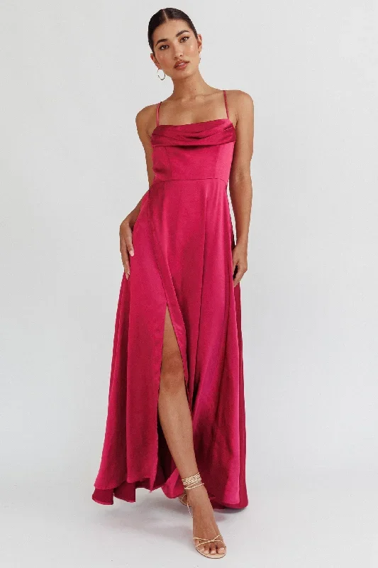 inner-light-gathered-bust-split-maxi-dress-wine